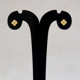 Gold-Plated Four-Petal CZ Flower Nose /Second Stud