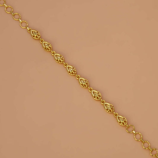 Gold-Plated Foamed Link Bracelet