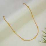 Gold-Plated Oval Beaded Curb Link Baby Chain
