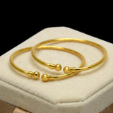 Gold Plated Plain Open Baby Kada Bangles