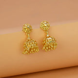 Gold Plated Filigree Designer Jhumka Earrings