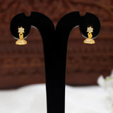 Gold-Plated CZ Stone Kids Jhumka Earrings