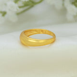 Unisex Gold Plated Traditional Plain Finger Ring