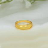 Unisex Gold Plated Traditional Plain Finger Ring
