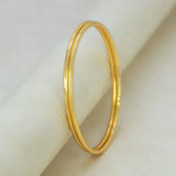 Gold Plated Simple Thin Daily Wear Plain Bangles