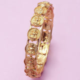 Gold Plated Matte Lakshmi Bangles