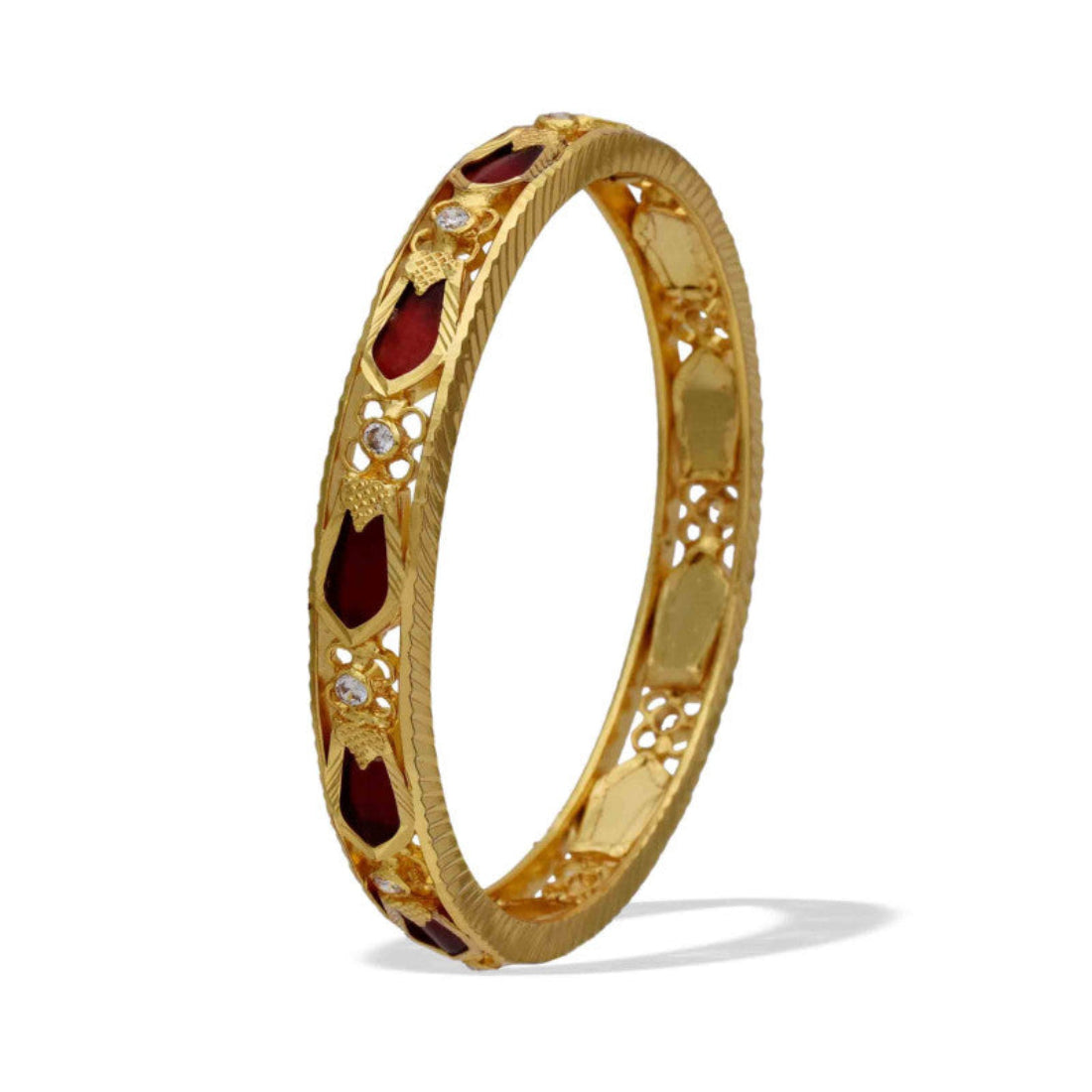 Gold Plated Thin Nagapadam Bangles