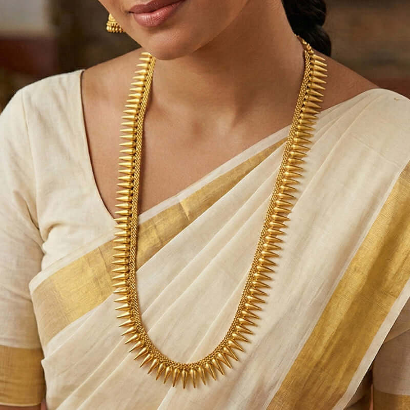 Gold plated traditional jasmine buds haram