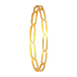 Elegant Gold Plated Link Design Plain Bangle showcasing a stylish square link pattern for women.