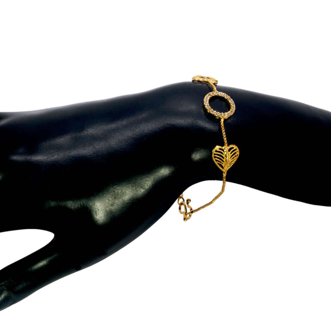 CZ Stone Heart Love Bracelet