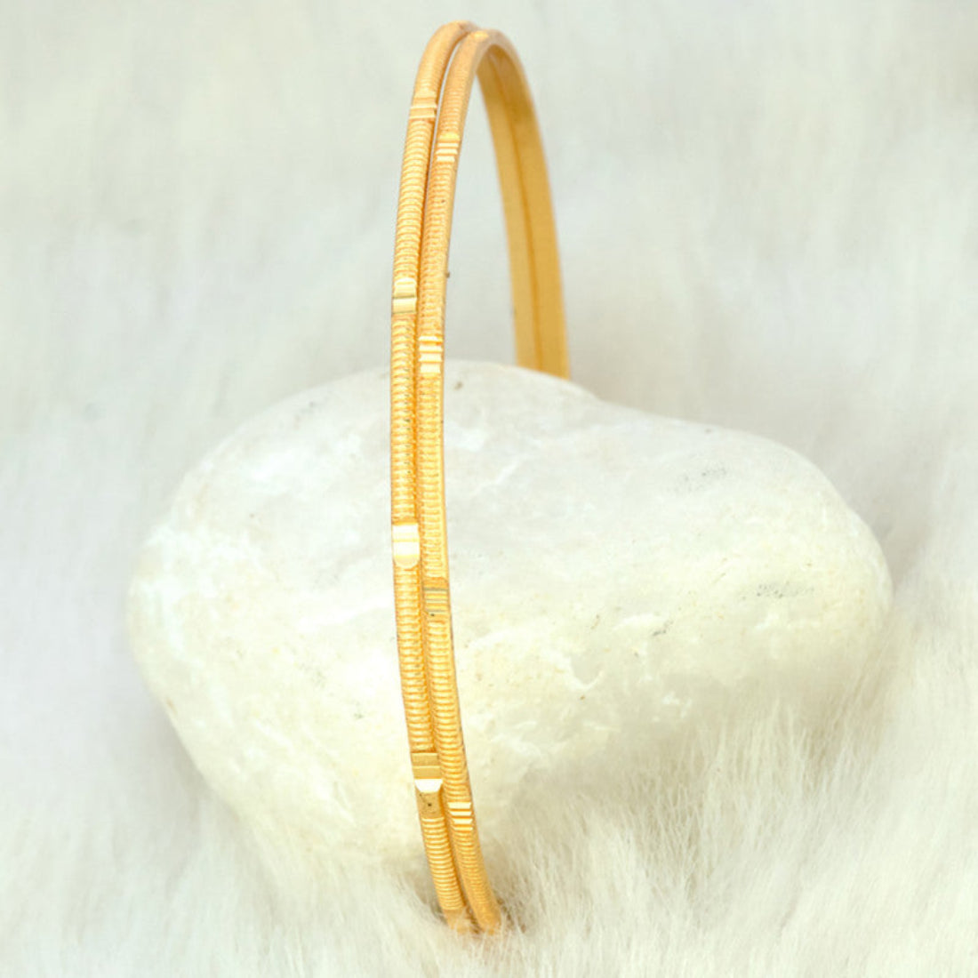 Gold Plated Classic Thin Bangles
