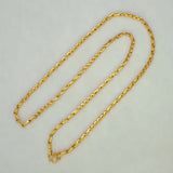 Stylish Gold Plated Cutting Bhanu Priya Chain displayed on a flat surface, showcasing its elegant design and polished finish.