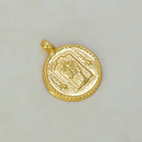 Gold Plated Small Round Guruvayoorappan Pendant