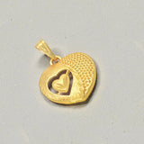 Gold Plated Designer Heart in Heart Pendant For Girls