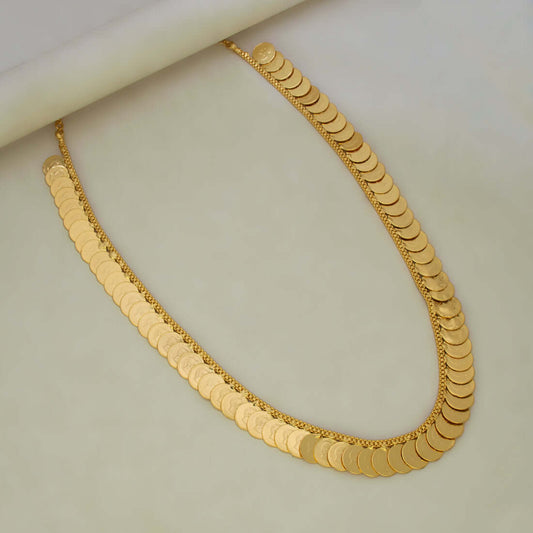 Ethnic Gold Plated Head Kasu Long Chain