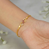 Gold Plated Infinity CZ Stone Bracelet