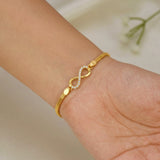 Gold Plated Infinity CZ Stone Bracelet