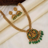 Antique Lakshmi Long Chain Set Bridal & Festive Wear - Green