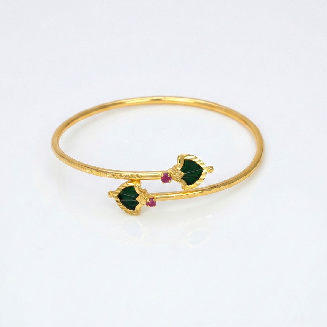 Kerala Gold Plated Open Palakka Bangle Bracelet