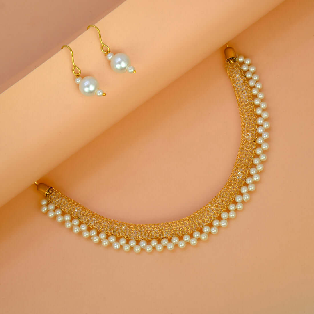 Kids-Gold-Plated-Pearl-Choker-Set