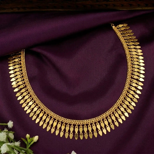 Gold Plated Double-Layer Elakkathali Necklace