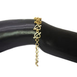 Lovely Gold Plated Heart And Arrow Ladies Bracelet