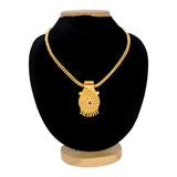 Matte Finish Ball Chain Ruby Pendant Necklace