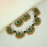 Matte-Finish-Chandbali-Green-Kemp-Necklace-Set