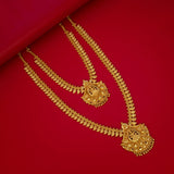 Matte Gold Plated Lakshmi Mango Bridal Jewellery Set