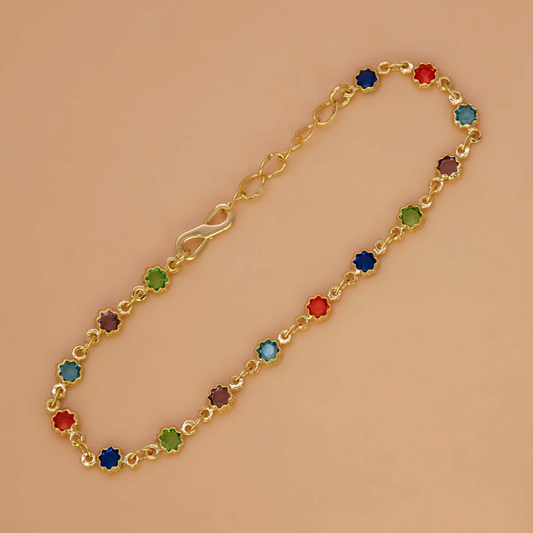Multi-Colour Star Design Stone Bracelet