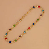 Multi-Colour Star Design Stone Bracelet