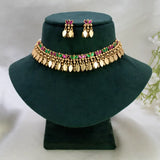 Antique Multi-colour Stone Elakkathali Choker Set