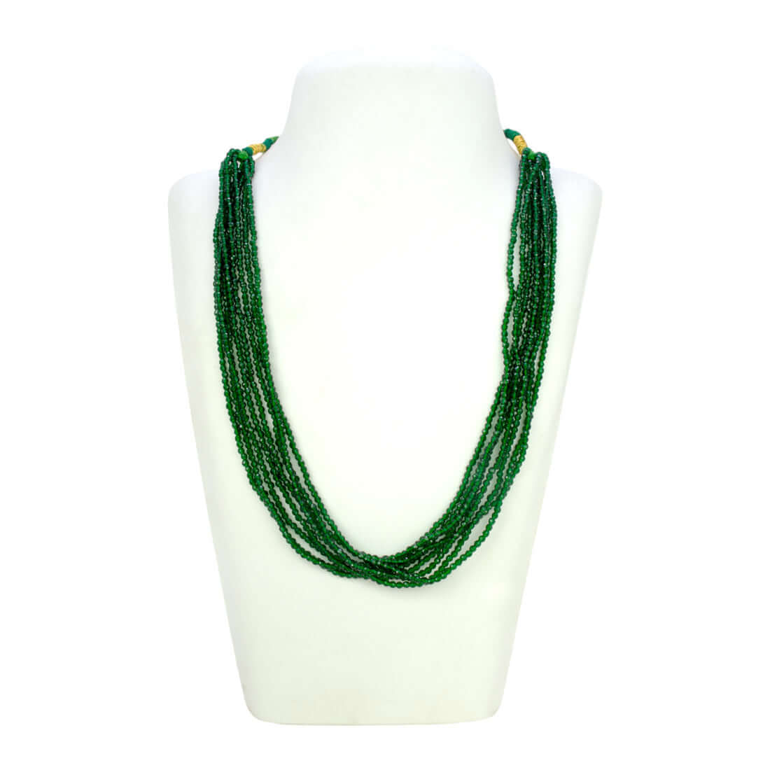 Multi-Layered-Dark-Green-Crystal-Fashion-Necklace