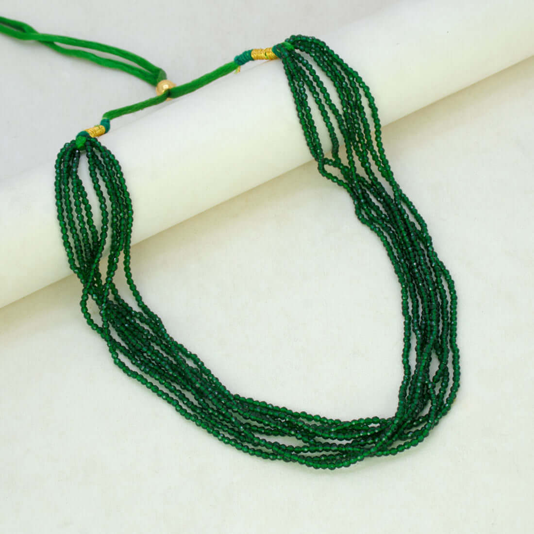 Multi-Layered-Dark-Green-Crystal-Fashion-Necklace