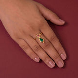 Traditional Gold plated Nagapadam Finger Ring