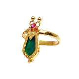 Traditional Gold plated Nagapadam Finger Ring