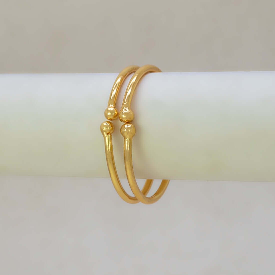 Cute Gold Plated Plain Open Baby Bangles