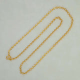 Light-Weight Gold Plated Pulimurugan Chain showcasing round links and polished finish on a neutral background.