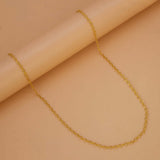 Light-Weight Gold Plated Pulimurugan Chain displayed on a soft, neutral background showcasing its polished finish.