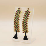 Real-temple-red-and-green-broad-ear-chain-matti-mattal