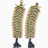 Real-temple-red-and-green-broad-ear-chain-matti-mattal