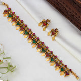 Antique Palakka Heart Stone Elakkathali Choker Set