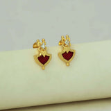 South Traditional Gold Plated Palakka Ear Studs - K Supreme
