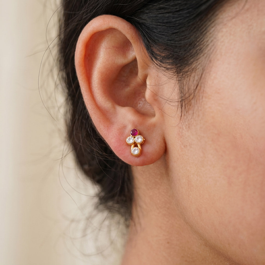 Cute Stone Studs for Second Lobe, Nose & Kids