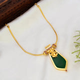 Ganesha Green Nagapadam Pendant Necklace