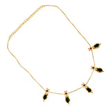 Five Petal Ruby Green Nagapadam Choker