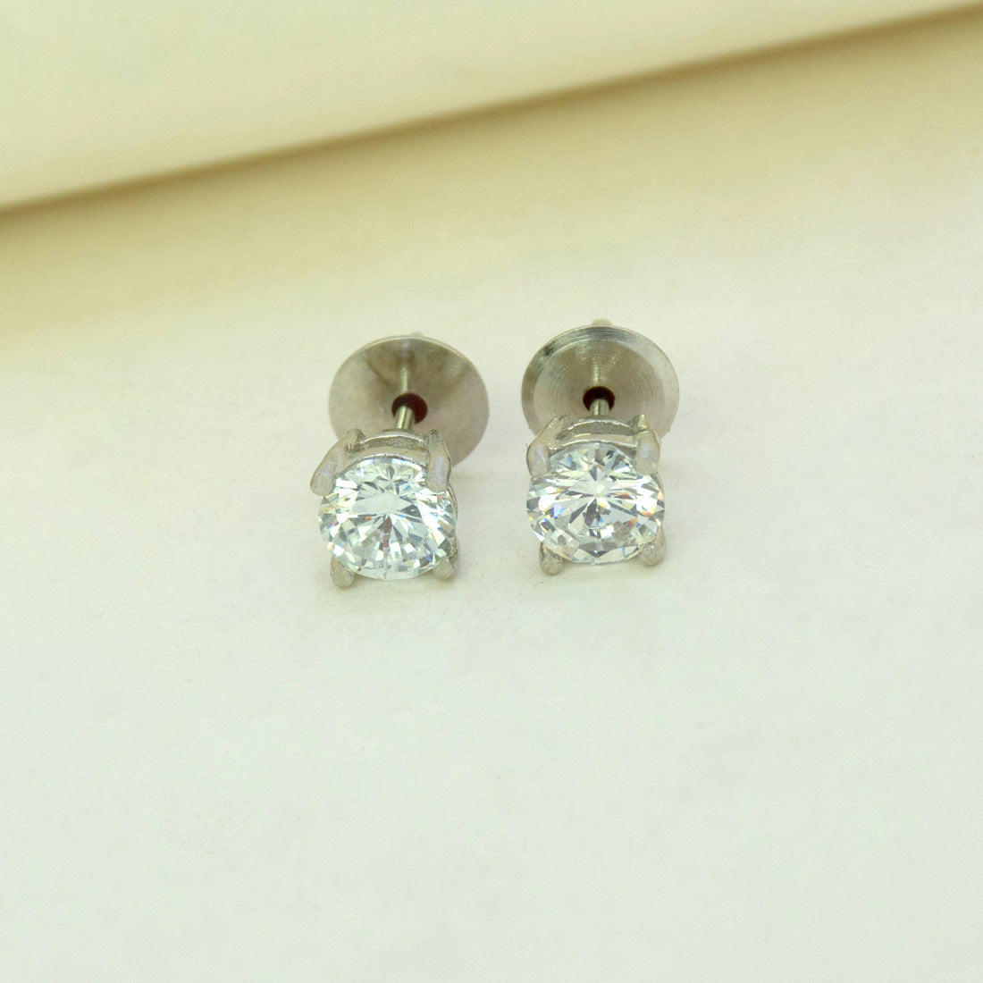 Silver-Tone-CZ-Solitaire-Stud-Earrings-M