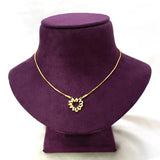 Stunning Gold-Plated CZ Pendant Chain