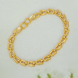 Unisex Gold-Plated Simple U-Link Chain Bracelet