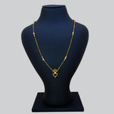 Simple Kerala Golden Beaded Chain Palakka Pendant Necklace